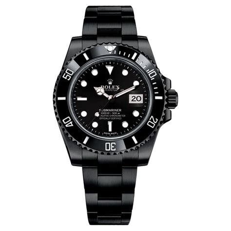 rolex black out submariner|black rolex submariner for sale.